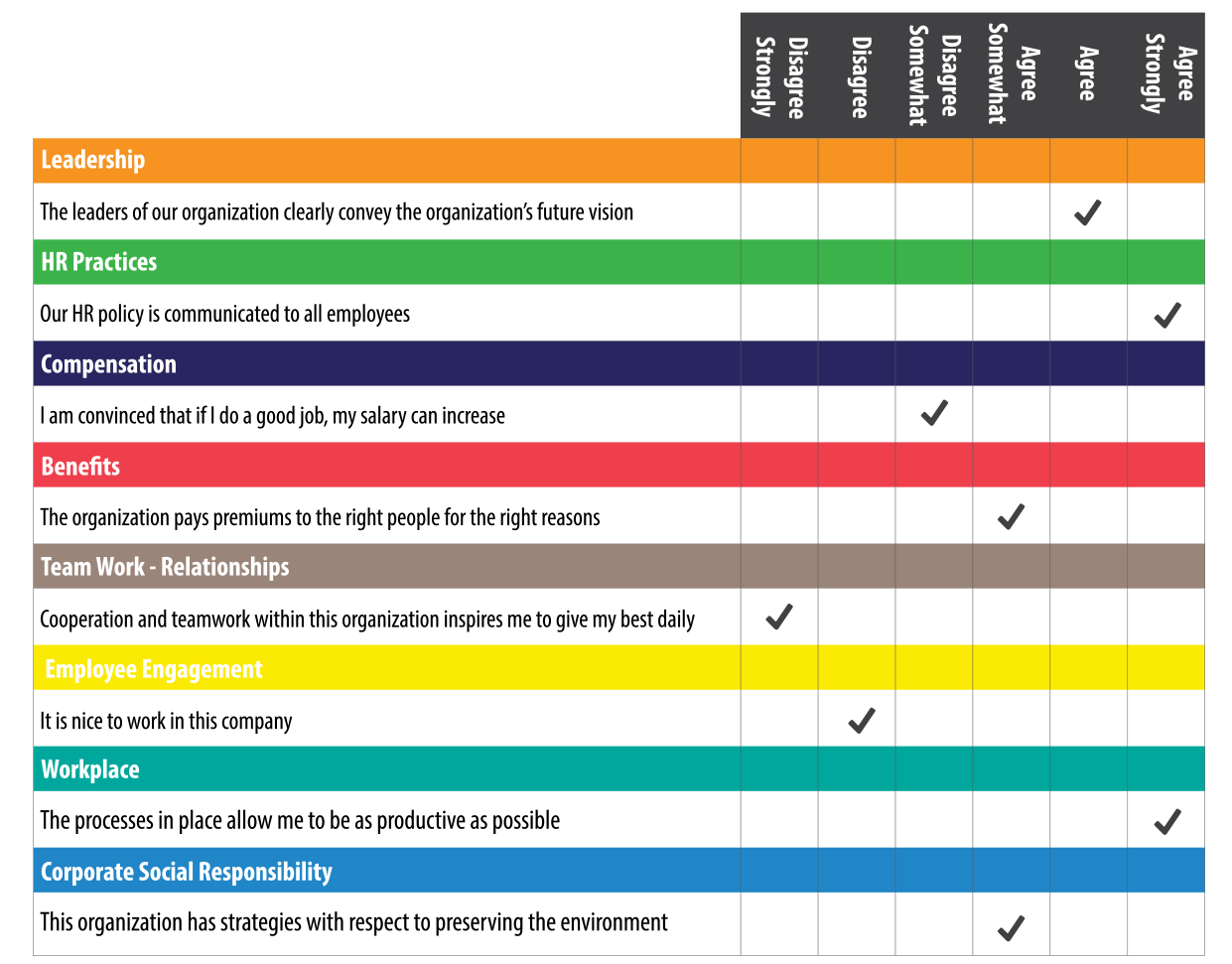 Example of the employee survey